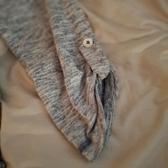 White Stag Women's Heathered Blue And White Knit Top - Picture 5 of 7